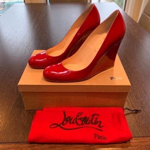 Louboutin Patent Leather Wedge - NIB